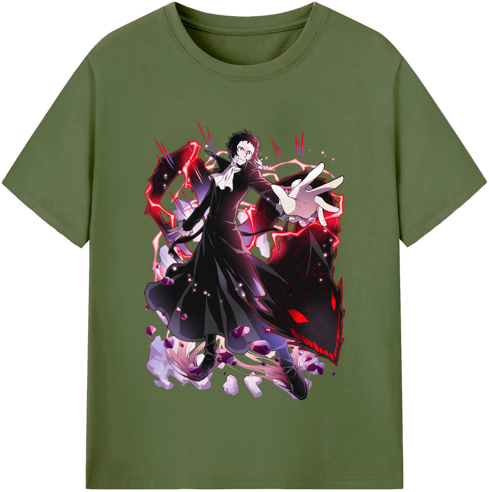 （画像用） 文豪ストレイドッグス Bungo Stray Dogs 綿100％半袖Tシャツ（フロントプリント）